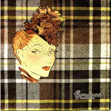 Serwetka do decoupage kobiety w modnych kapeluszach 33x33 SWEET PAC, Unikat